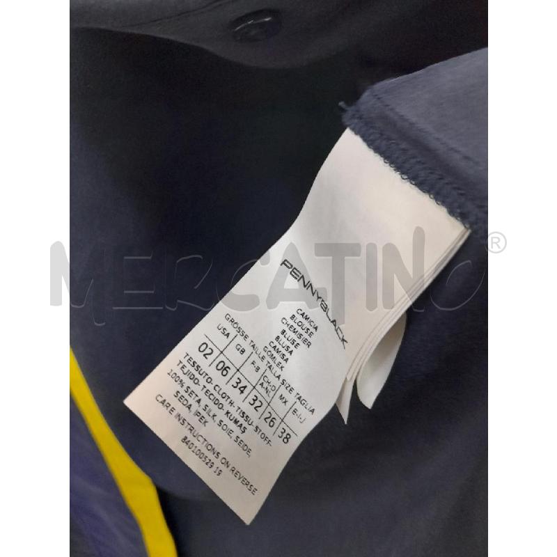 CAMICIA DONNA PENNYBLACK IN SETA GIALLO BLU  | Mercatino dell'Usato Avigliana 5