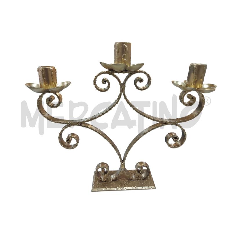 CANDELABRO FERRO BATTUTO E RAME | Mercatino dell'Usato Avigliana 1