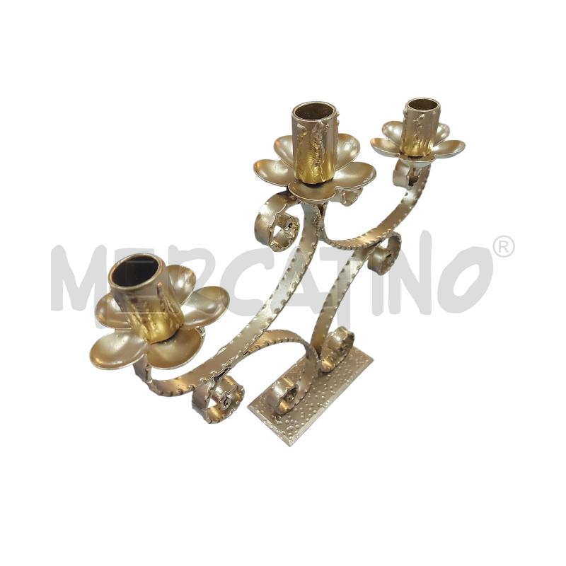 CANDELABRO FERRO BATTUTO E RAME | Mercatino dell'Usato Avigliana 2