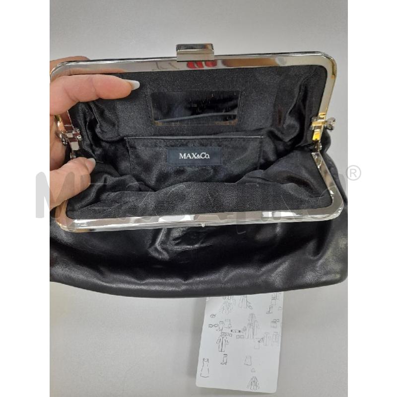 CLUTCH BAG NERO PELLE MAX&CO CON TRACOLLA  | Mercatino dell'Usato Avigliana 3