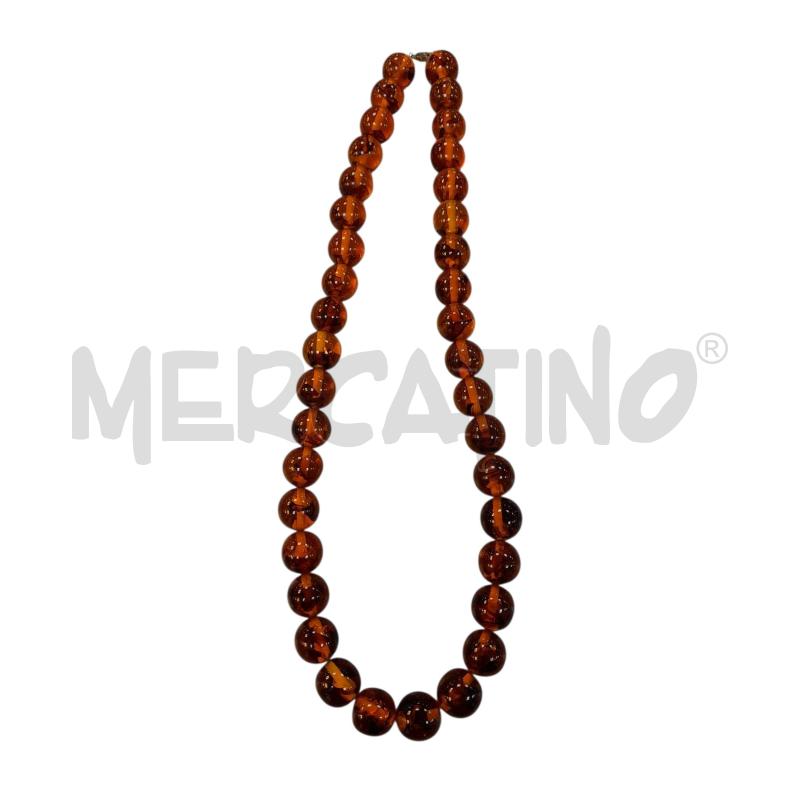 COLLANA BOULE ARANCIO CON CHIUSURA DORATO  | Mercatino dell'Usato Avigliana 1