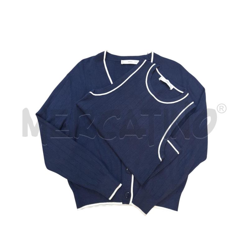 COMPLETO DONNA MANGO BLU 3PZ CANOTTA+GOLFINO+ABITO PROFILO BCO  | Mercatino dell'Usato Avigliana 3