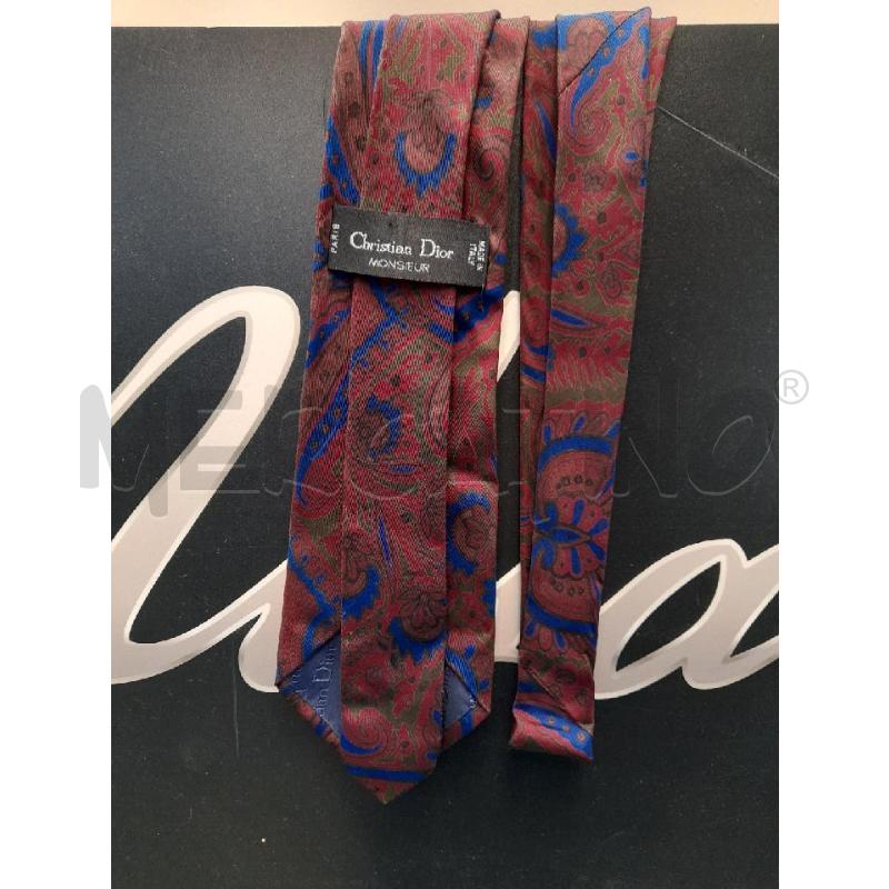 CRAVATTA DIOR BORDEAUX CON FSIA ASTRATTA BLU E VERDE | Mercatino dell'Usato Avigliana 2