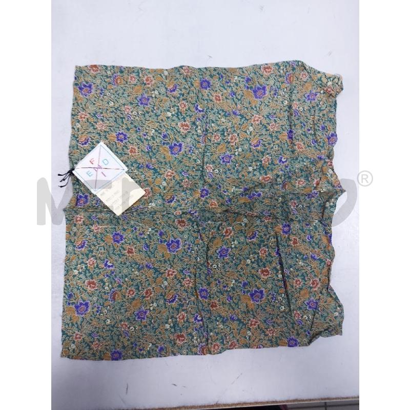 FENDI FAZZOLETTO DA TASCHINO VERDE FIORELLINI VIOLA | Mercatino dell'Usato Avigliana 1