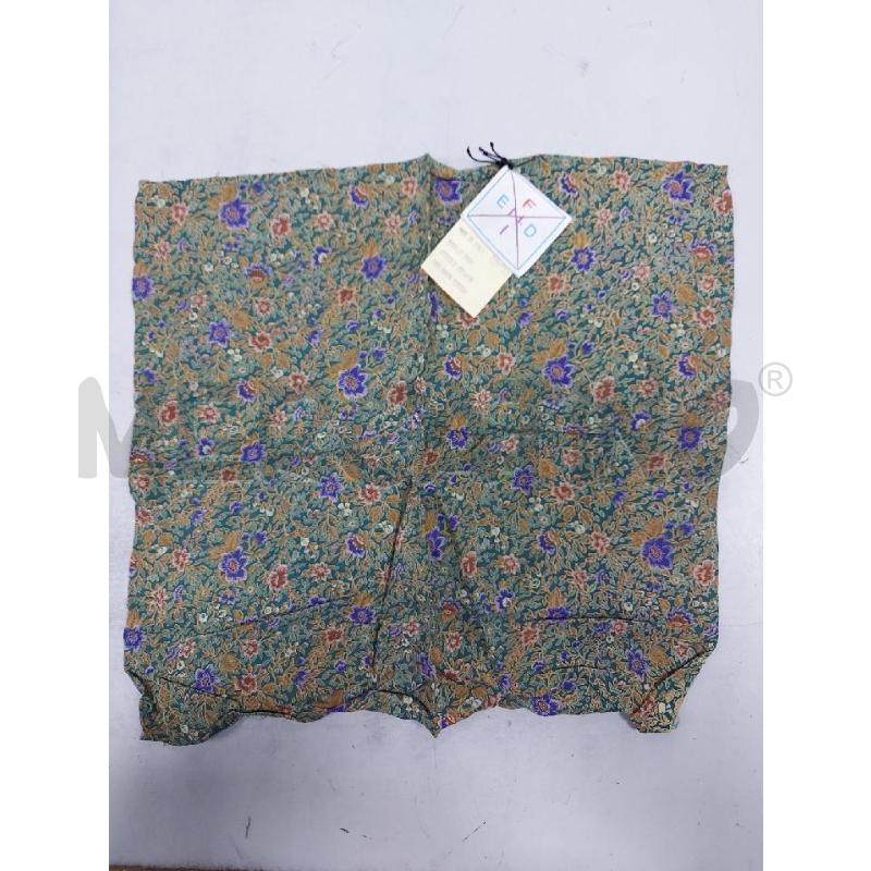 FENDI FAZZOLETTO DA TASCHINO VERDE FIORELLINI VIOLA | Mercatino dell'Usato Avigliana 2