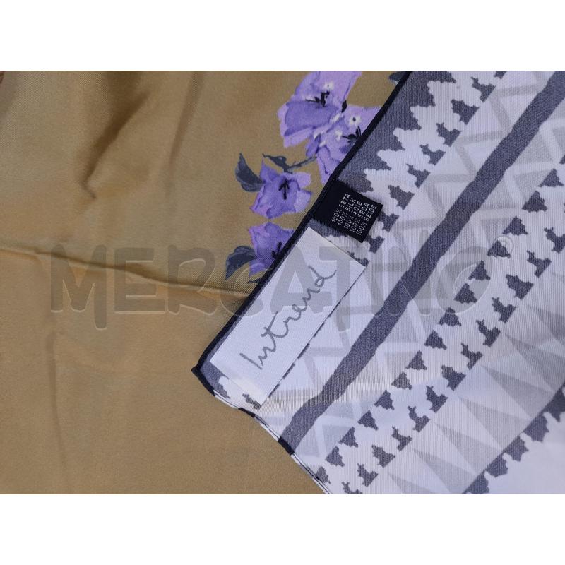 FOULARD SETA INTREND VERDONE FIORI LILLA | Mercatino dell'Usato Avigliana 3