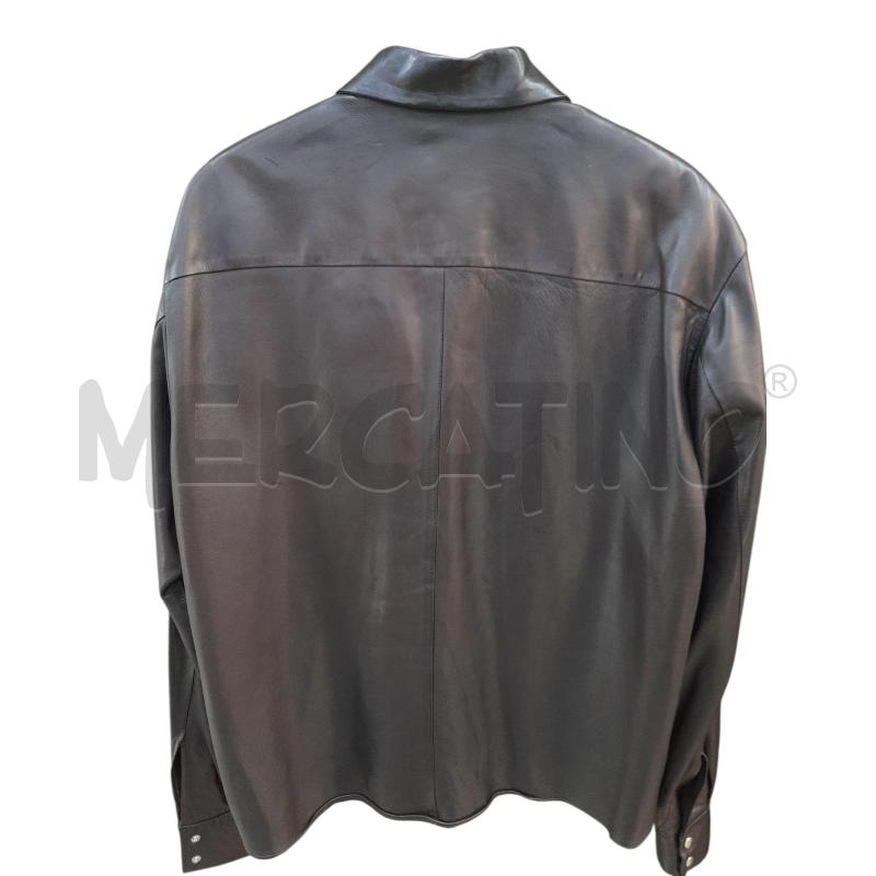 GIACCA/CAMICIA OVERSHIRT VINTAGE DI VALENTINO IN PELLE TESTA DI MORO CON TASCHINE CHIUSURA BOTTONI A | Mercatino dell'Usato Avigliana 2