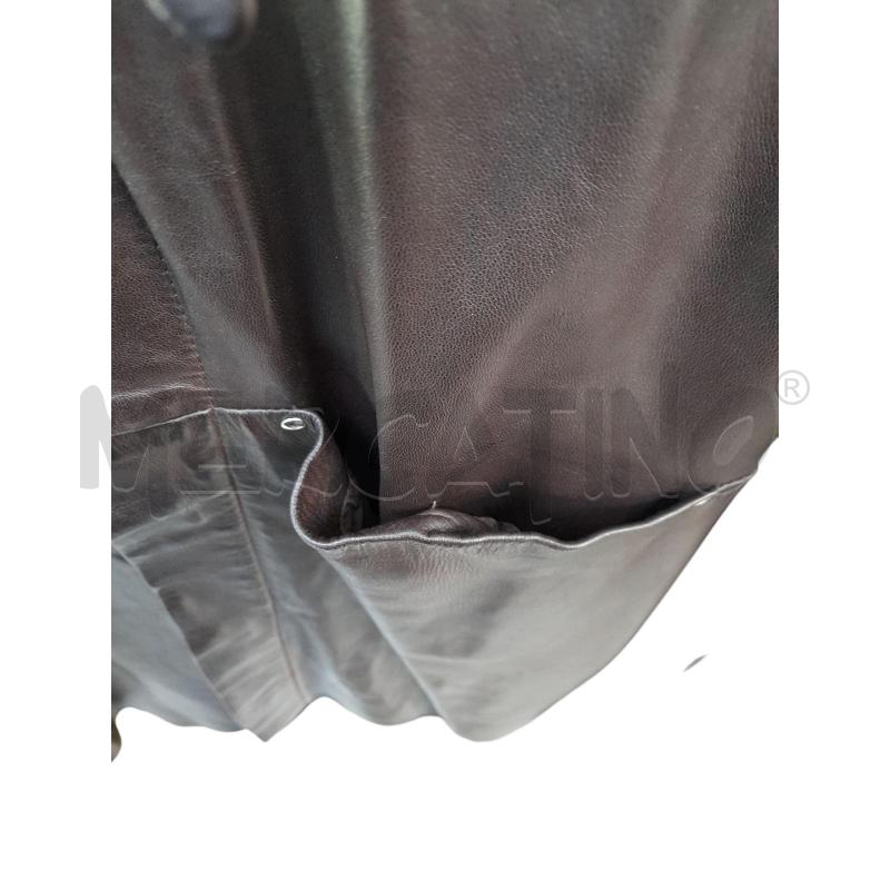 GIACCA/CAMICIA OVERSHIRT VINTAGE DI VALENTINO IN PELLE TESTA DI MORO CON TASCHINE CHIUSURA BOTTONI A | Mercatino dell'Usato Avigliana 3