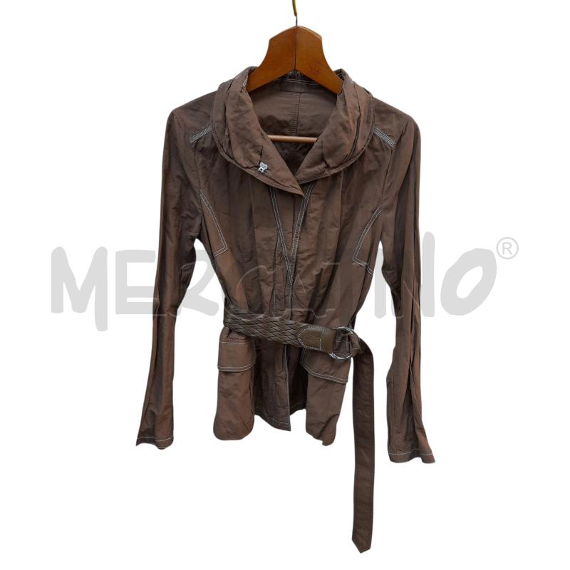 GIACCA DONNA MONCLER MORO CHIARO CON CINTURA E BOTTONI | Mercatino dell'Usato Avigliana 1