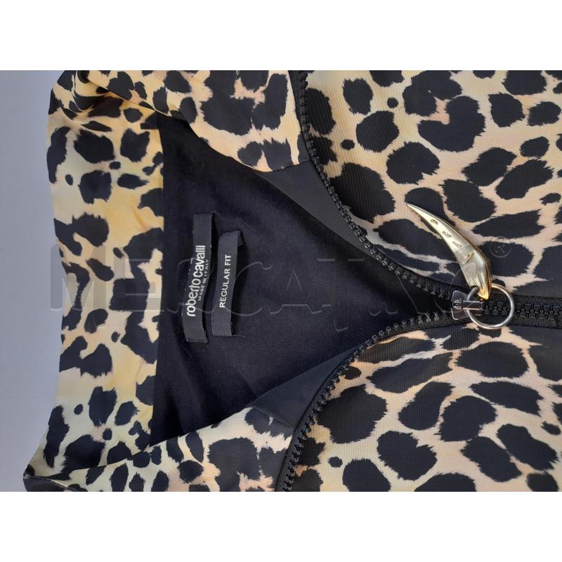 GIACCA UOMO ROBERTO CAVALLI NERO E FSIA ANIMALIER | Mercatino dell'Usato Avigliana 3