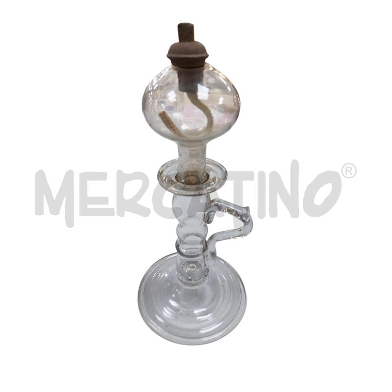 LAMPADA A OLIO VETRO SOFFIATO FINE '800 | Mercatino dell'Usato Avigliana 1