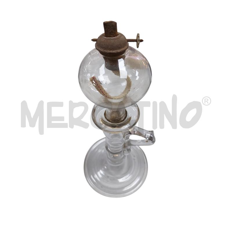 LAMPADA A OLIO VETRO SOFFIATO FINE '800 | Mercatino dell'Usato Avigliana 2