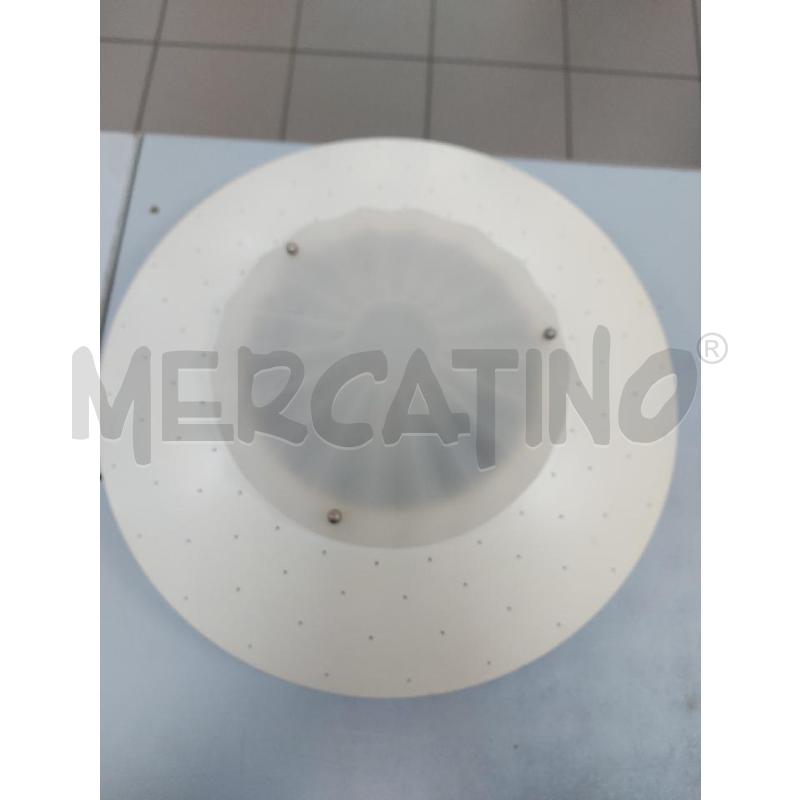 LAMPADA A SOFFITTO O-LUCE MIGALE ANNI 60 ALLUMINIO LACCATO BIANCO | Mercatino dell'Usato Avigliana 2