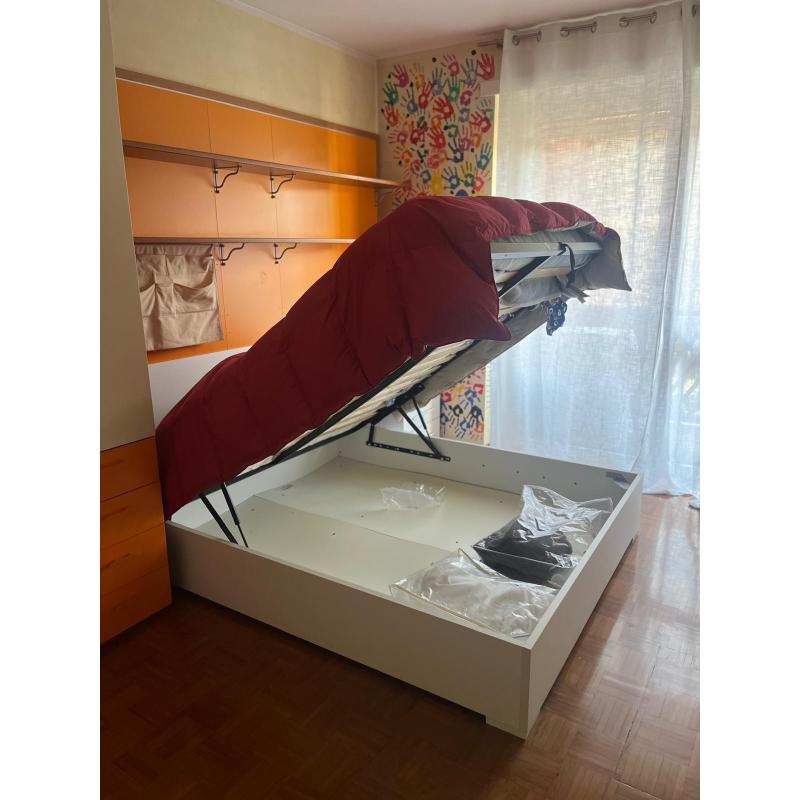 LETTO MATR CONTENIT CON PARETE ATTREZZ | Mercatino dell'Usato Avigliana 2