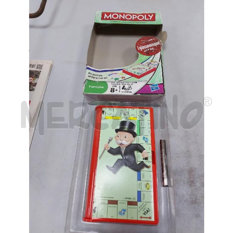 MONOPOLI MINI GIOCO DA TAVOLO E CUSTODIA DA VIAGGIO | Mercatino dell'Usato Avigliana 1