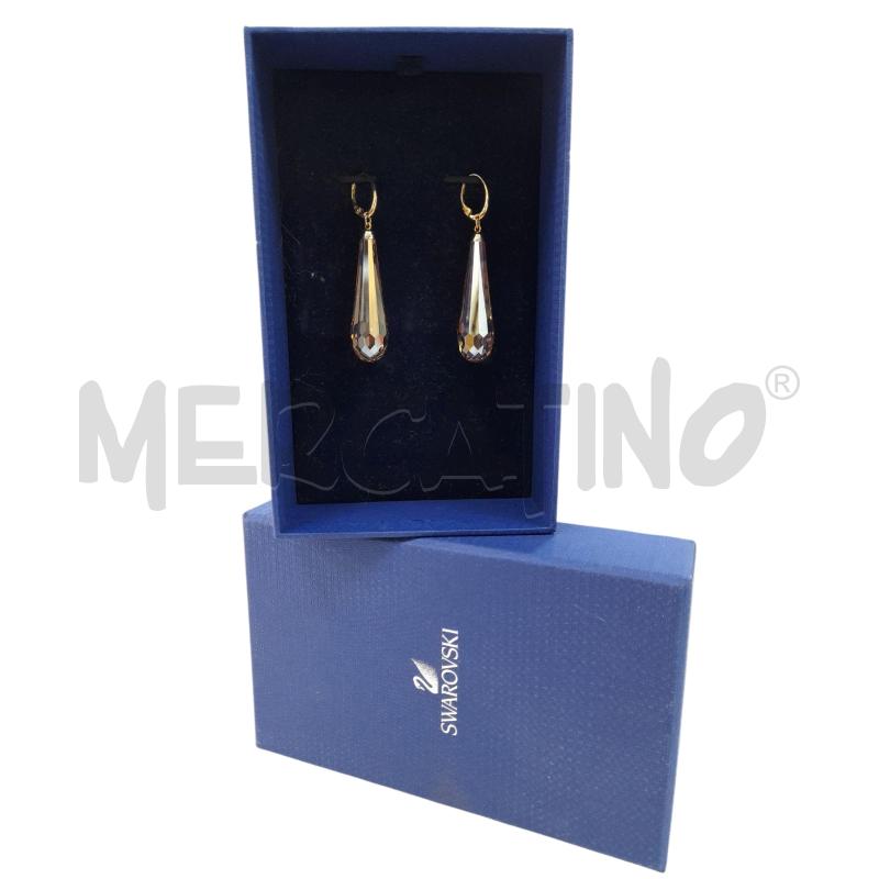 ORECCHINI GOCCIA SWAROVSKI COLOR AMBRA  | Mercatino dell'Usato Avigliana 1