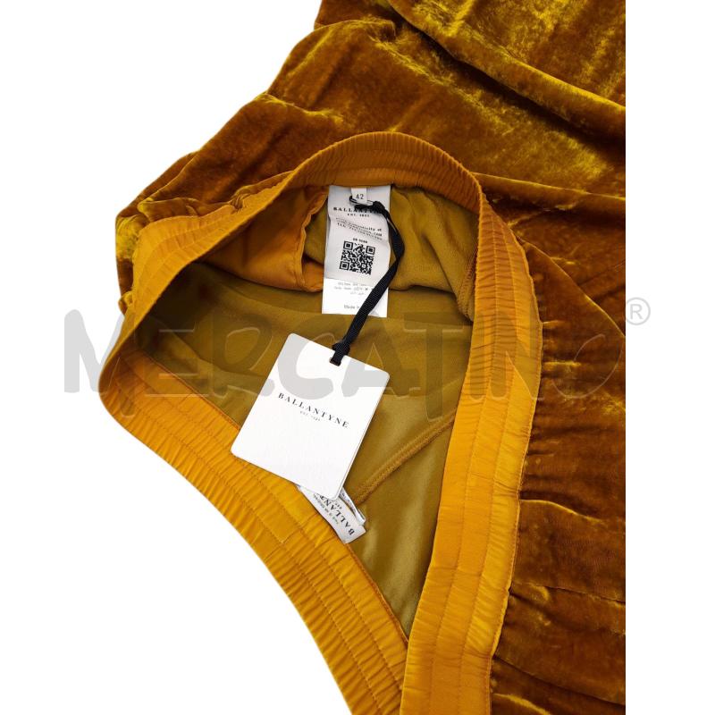 PANTALONE DONNA BALLANTYNE VELLUTO DI SETA NUOVO OCRA | Mercatino dell'Usato Avigliana 3