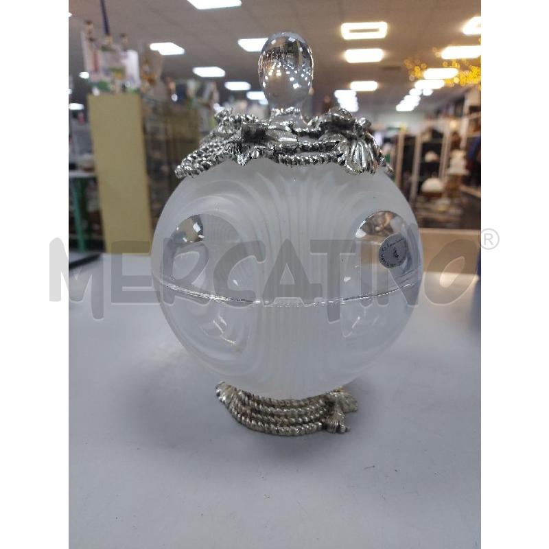 PORTA CARAMELLE CRISTALLO CON DECORO SILVER | Mercatino dell'Usato Avigliana 1