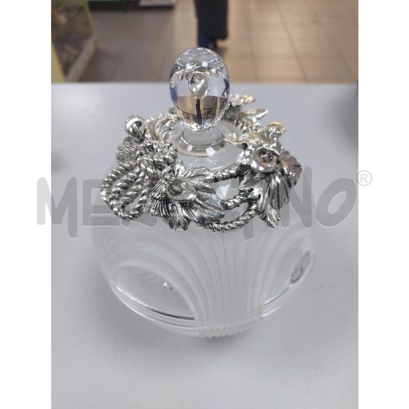 PORTA CARAMELLE CRISTALLO CON DECORO SILVER | Mercatino dell'Usato Avigliana 2