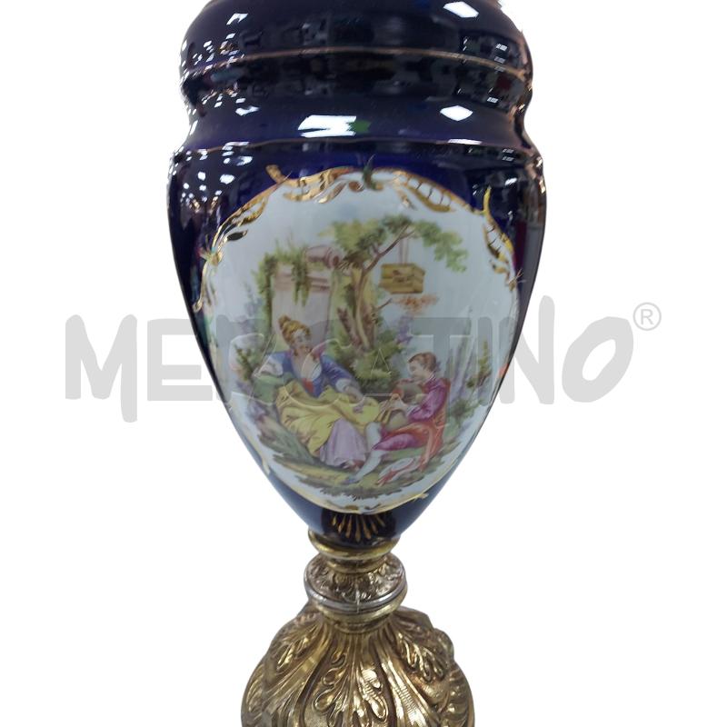POTICHE VASO PORCELLANA ANTICO BLU COBALTO | Mercatino dell'Usato Avigliana 3
