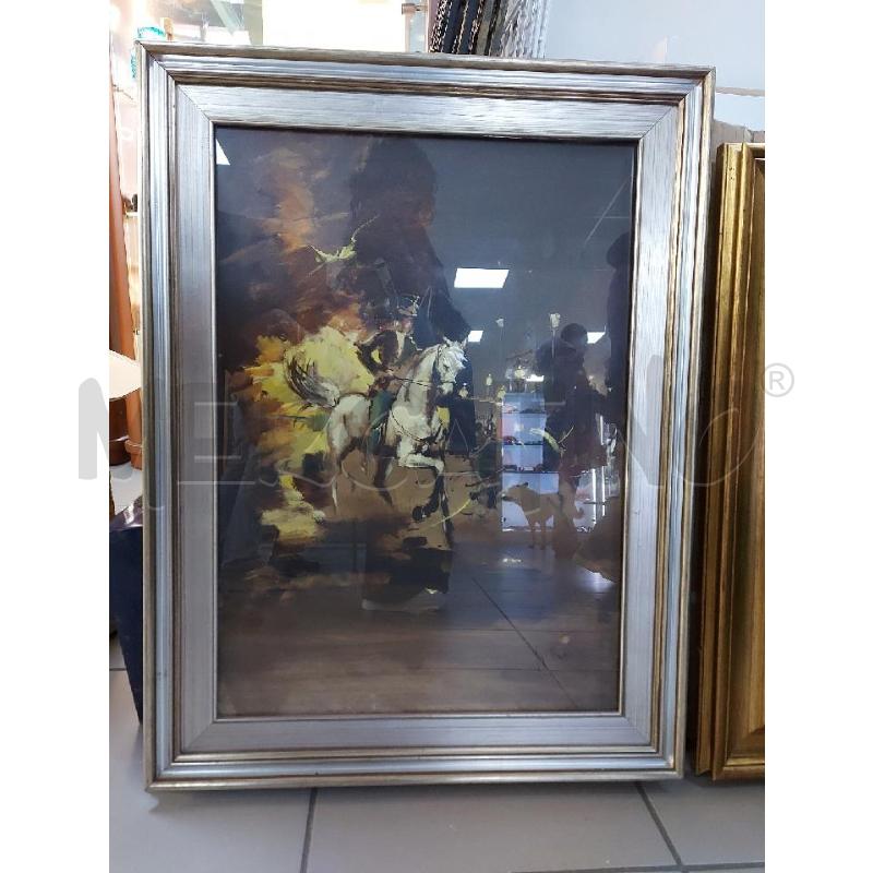 QUADRO CAVALLO BIANCO + VETRO | Mercatino dell'Usato Avigliana 1
