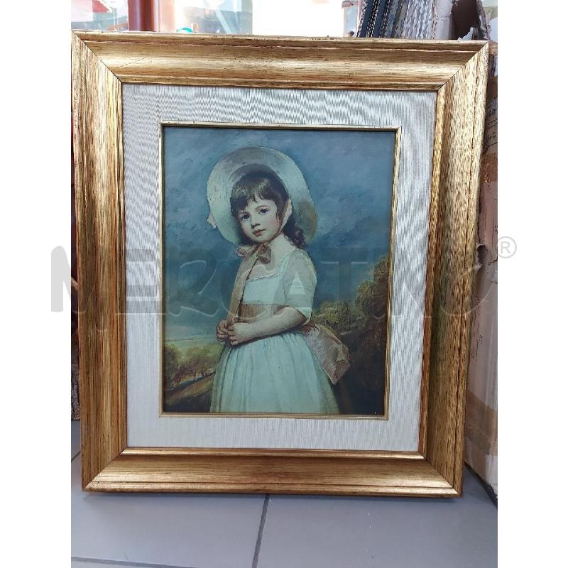QUADRO FANCIULLA CON CAPPELLI | Mercatino dell'Usato Avigliana 1