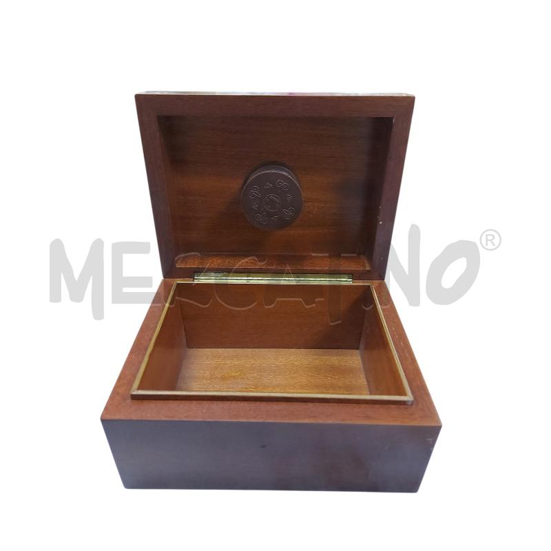 SCATOLA LEGNO QUADRATA PORTA SIGARI  | Mercatino dell'Usato Avigliana 2