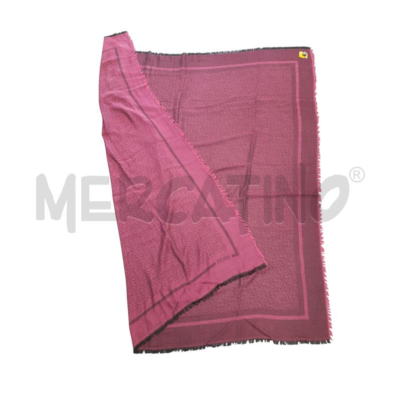 SCIARPA DONNA FENDI LOGGATA FUCSIA FRANGETTE | Mercatino dell'Usato Avigliana 1