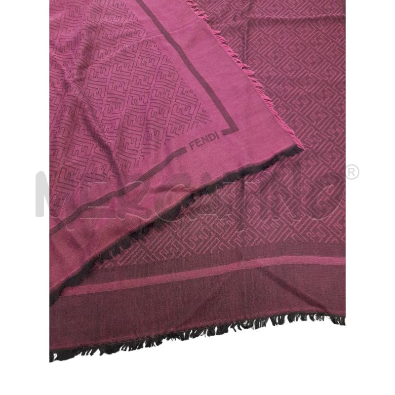 SCIARPA DONNA FENDI LOGGATA FUCSIA FRANGETTE | Mercatino dell'Usato Avigliana 2