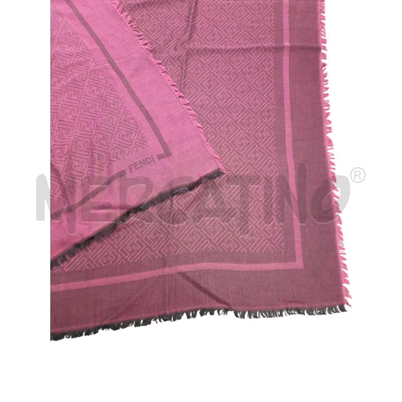 SCIARPA DONNA FENDI LOGGATA FUCSIA FRANGETTE | Mercatino dell'Usato Avigliana 3