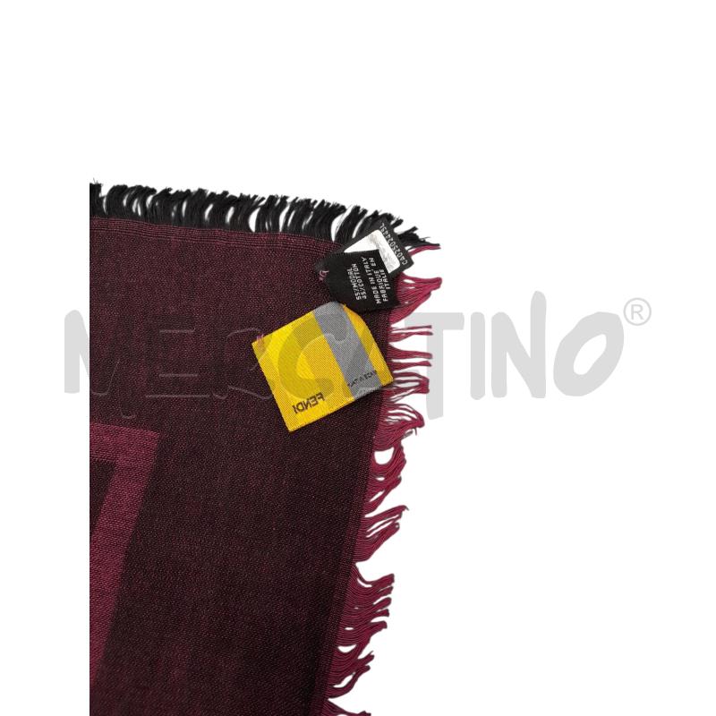 SCIARPA DONNA FENDI LOGGATA FUCSIA FRANGETTE | Mercatino dell'Usato Avigliana 4