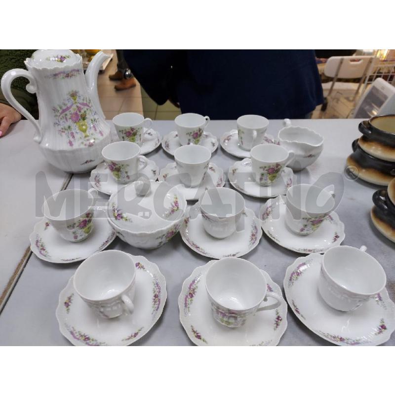 SERVIZIO TAZZINE PORCELLANA GIRAUD LIMODES PZ.12 + CAFETTIERA+LATTIERA+ZUCCHERIERA | Mercatino dell'Usato Avigliana 2