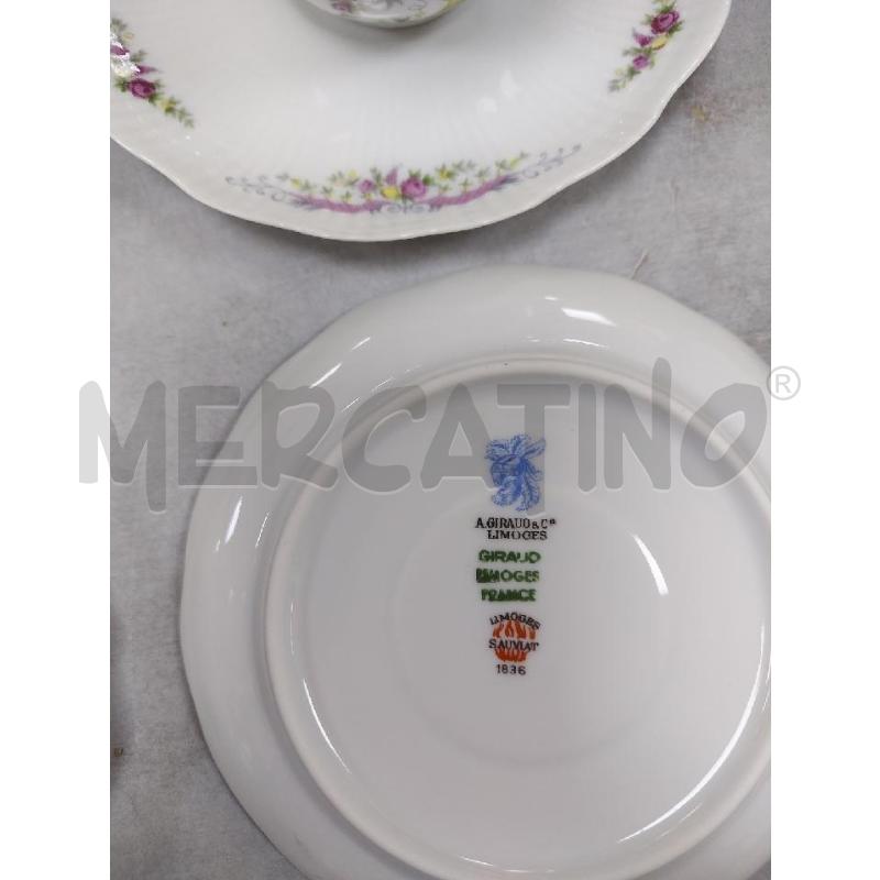 SERVIZIO TAZZINE PORCELLANA GIRAUD LIMODES PZ.12 + CAFETTIERA+LATTIERA+ZUCCHERIERA | Mercatino dell'Usato Avigliana 4