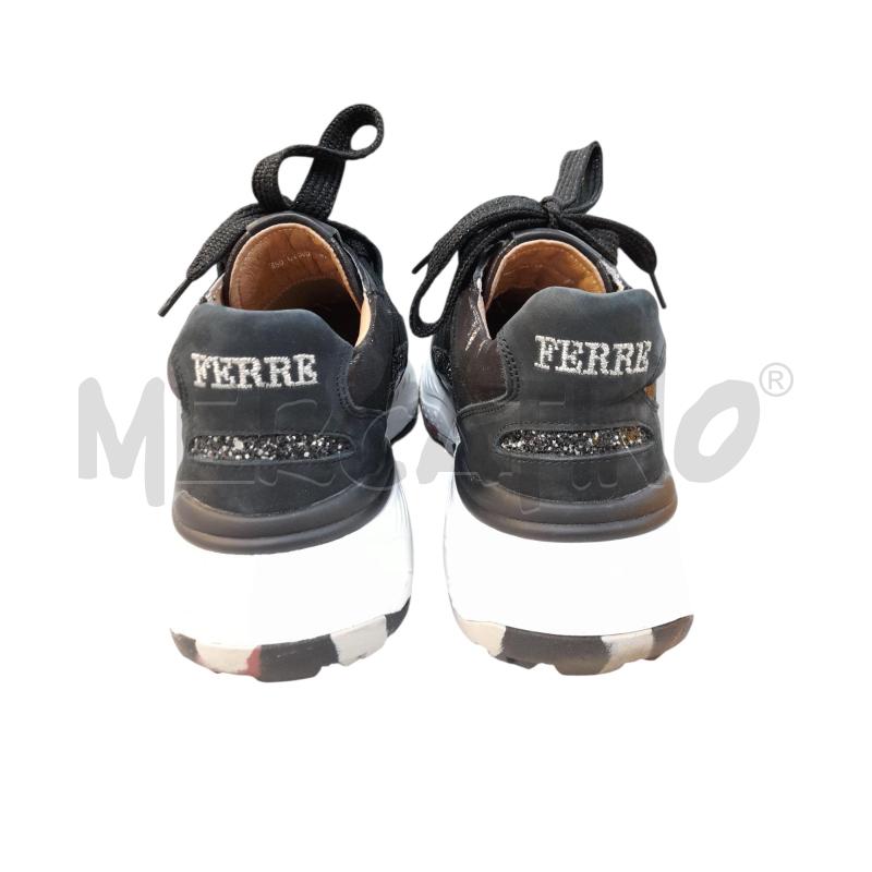 SNEAKERS DONNA FERRE NERO ROSA METALLIZZATO CON LACCI | Mercatino dell'Usato Avigliana 4
