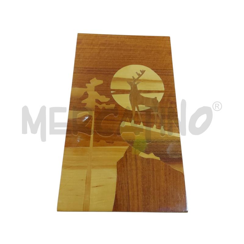 TARGA LEGNO INTARSIATO RUSSO CERVO | Mercatino dell'Usato Avigliana 1