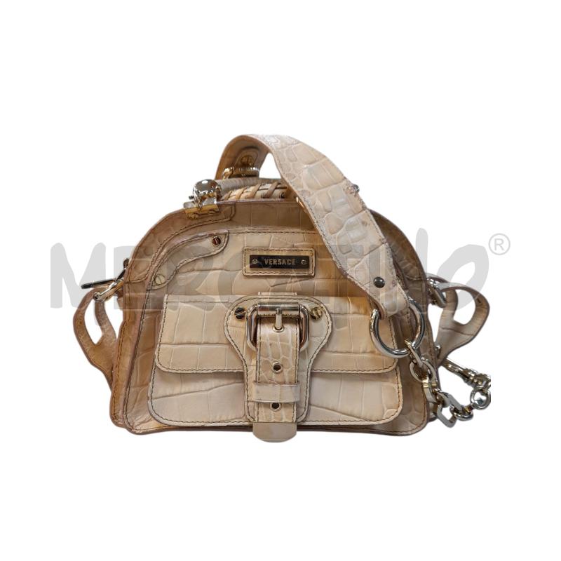 TRACOLLA VERSACE STAMPA COCCO BEIGE CON HARDWARE DORATI  | Mercatino dell'Usato Avigliana 1