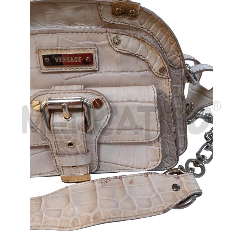 TRACOLLA VERSACE STAMPA COCCO BEIGE CON HARDWARE DORATI  | Mercatino dell'Usato Avigliana 5