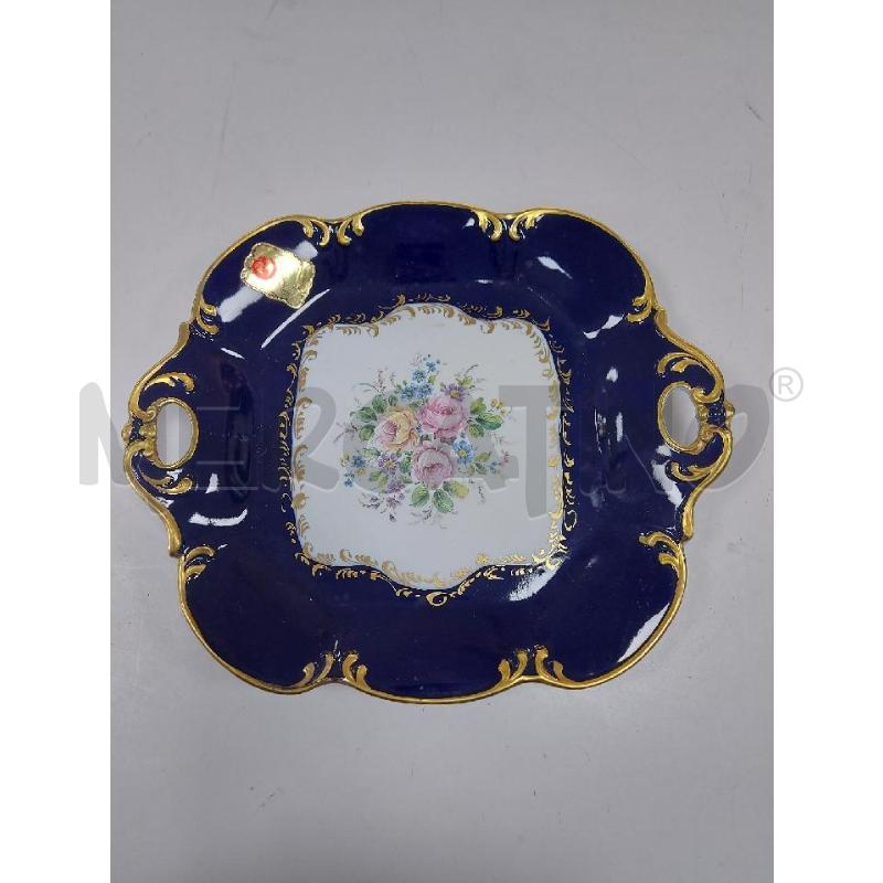 VASSOIO CERAMICA LIMOGES QUADRATO BLU  | Mercatino dell'Usato Avigliana 1