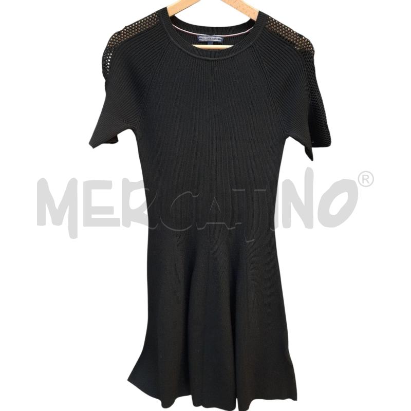 VESTITO DONNA TOMMY HILFIGER NERO RICAMO SPALLE | Mercatino dell'Usato Avigliana 1