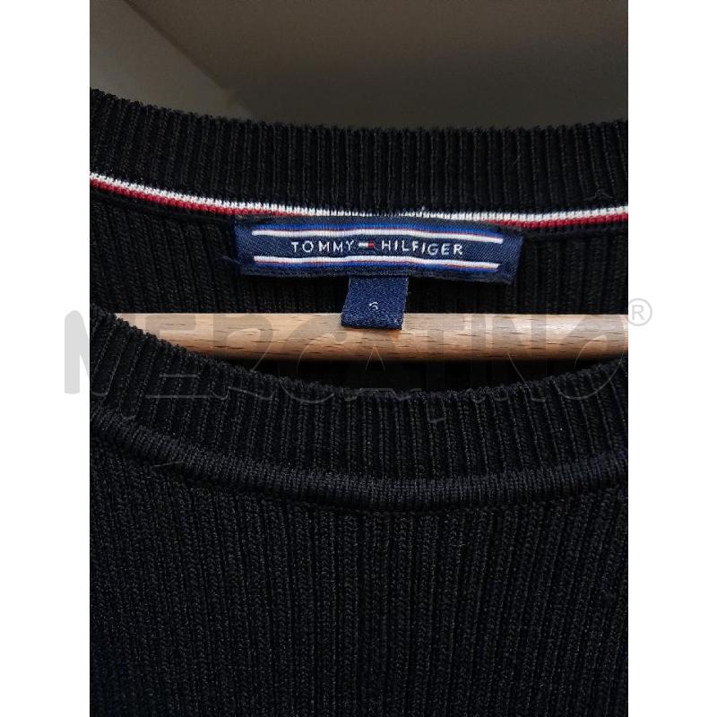 VESTITO DONNA TOMMY HILFIGER NERO RICAMO SPALLE | Mercatino dell'Usato Avigliana 3