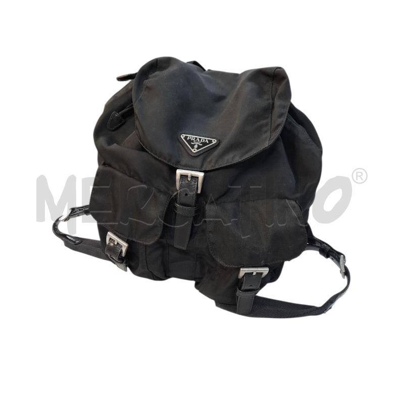 ZAINO DONNA PRADA IN NYLON NERO CON HARDWARE ARGENTATA  | Mercatino dell'Usato Avigliana 1