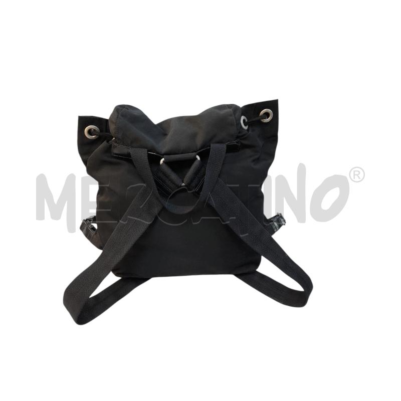 ZAINO DONNA PRADA IN NYLON NERO CON HARDWARE ARGENTATA  | Mercatino dell'Usato Avigliana 2