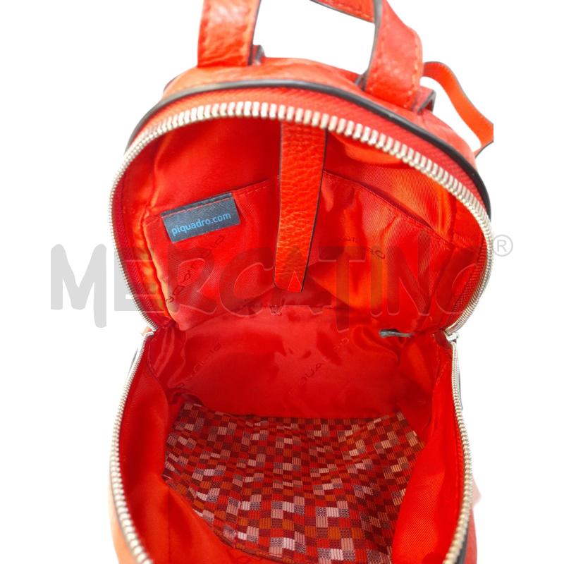 ZAINO MINI DONNA ROSSO PIQUADRO IN PELLE  | Mercatino dell'Usato Avigliana 3