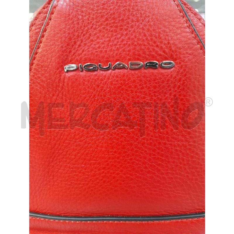 ZAINO MINI DONNA ROSSO PIQUADRO IN PELLE  | Mercatino dell'Usato Avigliana 5