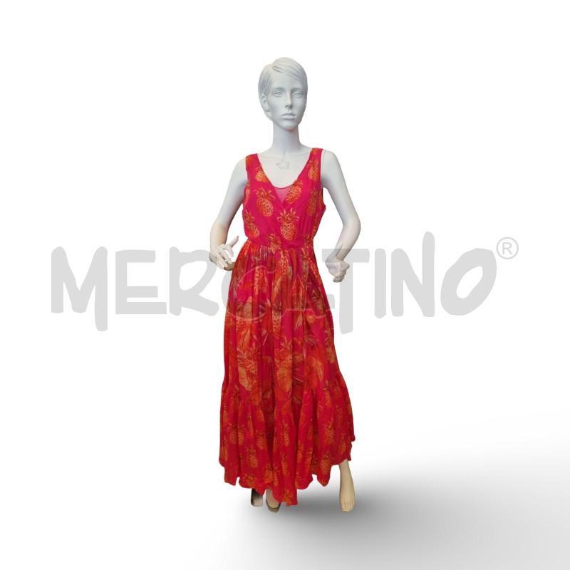 ABITO DONNA TWINSET LUNGO FUCSIA CON ANANAS + SOTTOVESTE FUCSIA | Mercatino dell'Usato Osasco 1