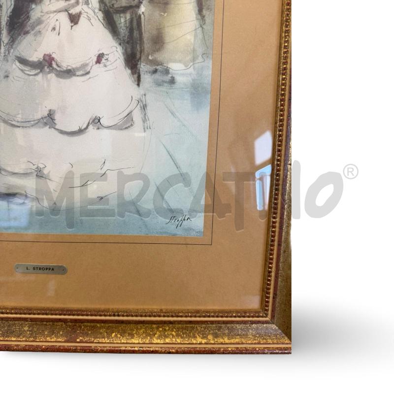 ACQUERELLO E CHINA LEONARDO STROPPA 28X34 SALA DA BALLO | Mercatino dell'Usato Osasco 2