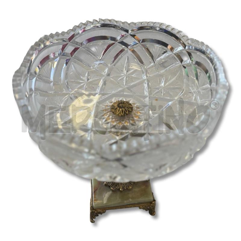 ALZATA CENTROTAVOLA ANNI 50 NEOCLASSICA CRISTALLO DIAMETRO 23 ALT 24 CM | Mercatino dell'Usato Osasco 3