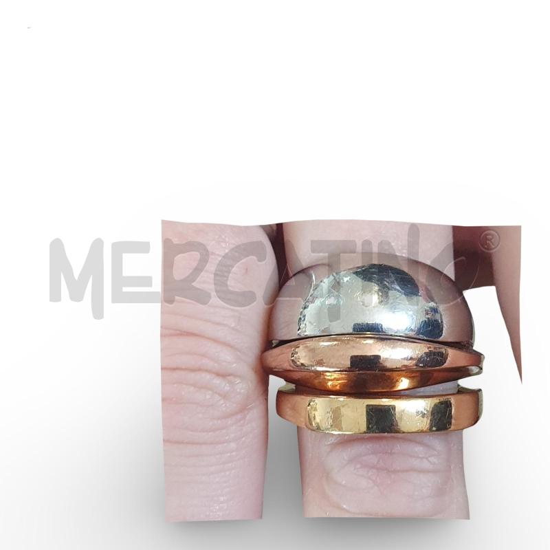 ANELLO DONNA CALVIN KLEIN TRE PEZZI ACCIAIO RAME E DORATO | Mercatino dell'Usato Osasco 4