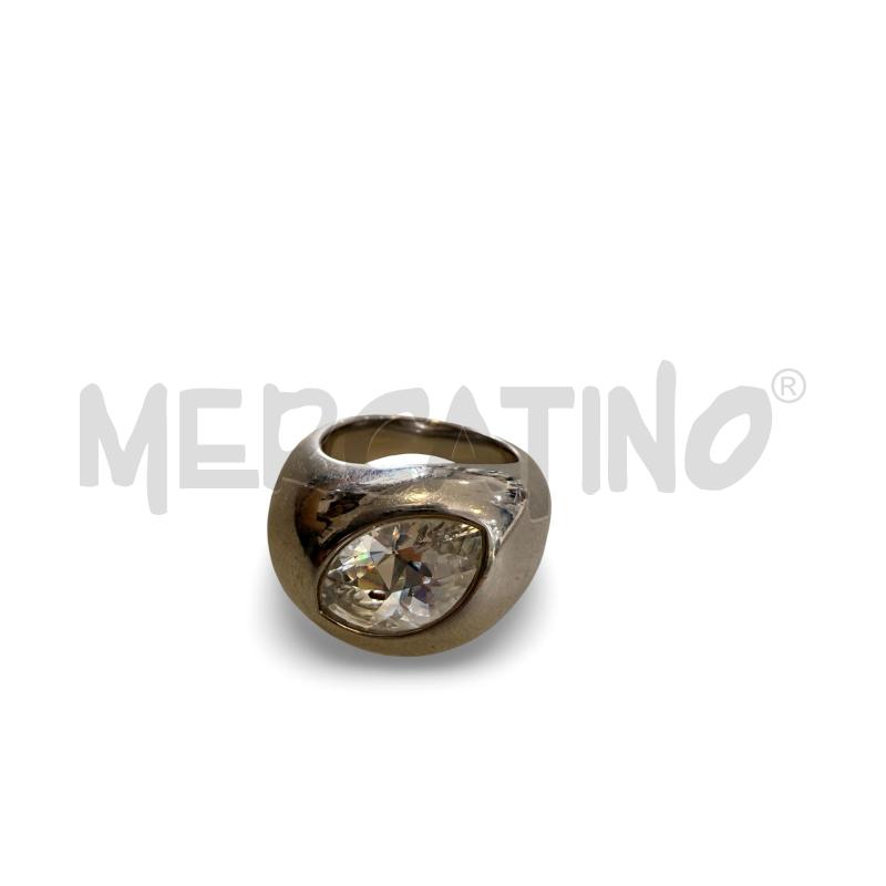 ANELLO DONNA PIERLANG BOMBATO PIETRA OVALE BIANCA | Mercatino dell'Usato Osasco 1