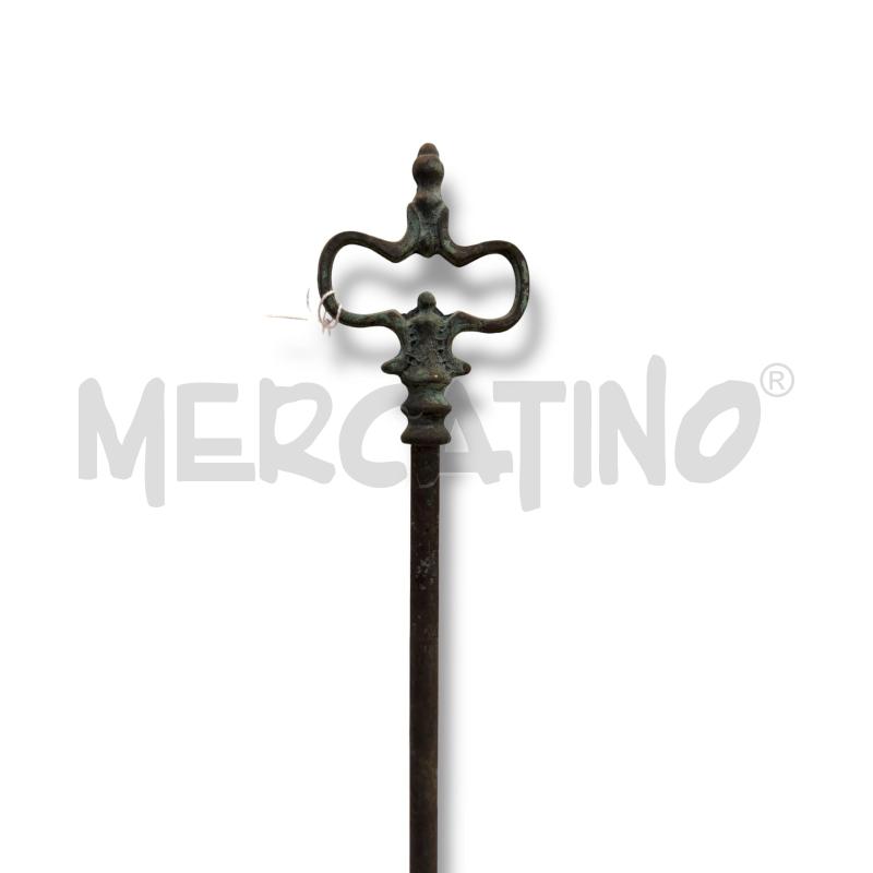 ANTICA LAMPADA A OLIO FIORENTINA BRONZO 3 STOPPINI 4 BRUCIATORI 53 CM | Mercatino dell'Usato Osasco 3